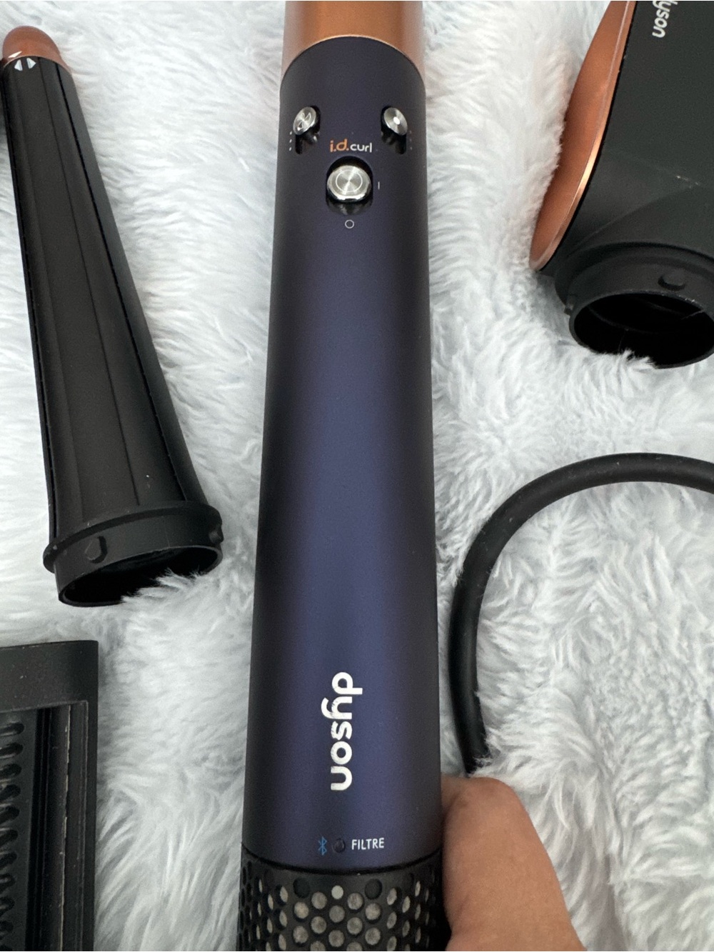 Dyson navy& Copper Multi-Styler with Interchangeable Attachments airwrap ID